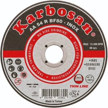 Karbosan Inox Thinline Kesici 180X1,9X22 10420 (Paket = 25 Adet) - 1