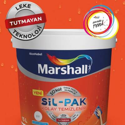 Marshall Sil-Pak 2,5 Lt Bw Baz Beyaz Leke Tutmayan Boya (Palet = 300 Adet) - 1