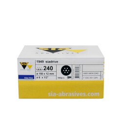 Sia 1949 7 Delik Hookit Zımpara 150mm P 120 Kum (Paket = 100 Adet) - 2