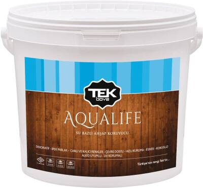  Tek Boya AQUALIFE Su Bazlı Ahşap Koruyucu Vernik 0,75 lt (Koli = 6 Adet) - 1