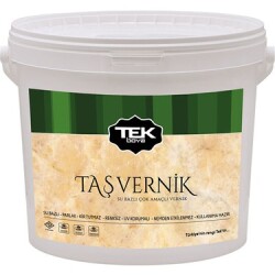 Tek Boya Su Bazlı Taş Vernik 0,75 lt (Koli = 6 Adet) - 1