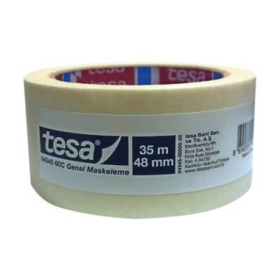 Tesa 48x35mt Genel Maskeleme Bandı 04345 Kağıt Bant (Koli = 36 Adet) - 2